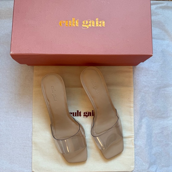 Cult Gaia Cora Clear Sculptural Heel Sandal Size 39 (US 9) - Picture 4 of 8